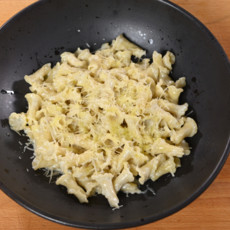 Паста Кампанелле с четырьмя видами сыра