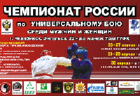 Телеканал «Боец» — информационный партнер 13-го Чемпионата России по Универсальному Бою среди мужчин и женщин